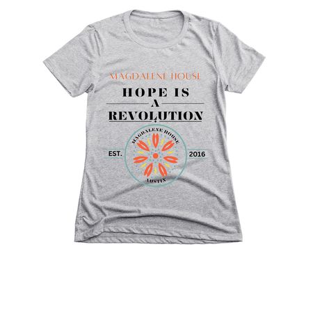 Hope Is A Revolution!, a Dark Heather Grey Women's Slim Fit Tee