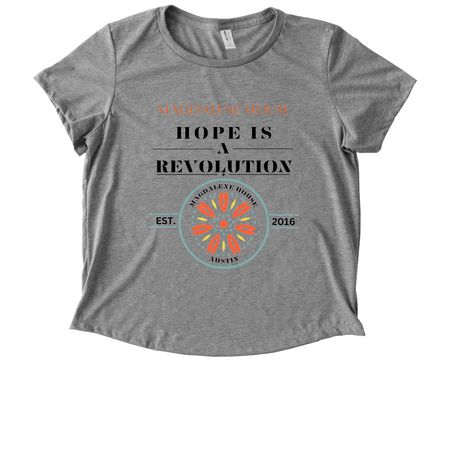 Hope Is A Revolution!, a Aluminum Grey Allmade Eco Triblend Women?s Scoop Neck Tee