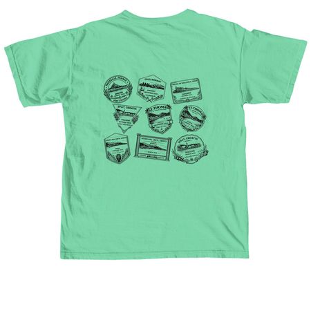 Adult Ford/CSG12 Port Visit Family Day Shirt, a Island Reef Comfort Colors Unisex Tee (back-view)