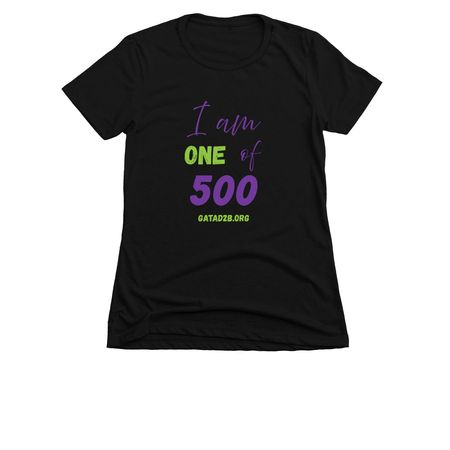 I am 1 of 500, a Black Women's Slim Fit Tee