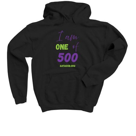 I am 1 of 500, a Black Youth Pullover Hoodie
