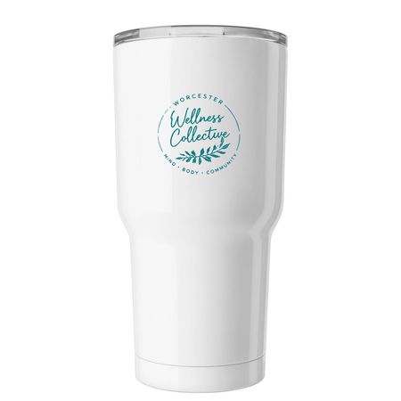 Worcester Wellness Collective Tumbler, a White Insulated Tumbler