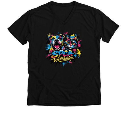 SPCA Street Art&nbsp;, a Solid Black Blend Premium V-Neck Tee