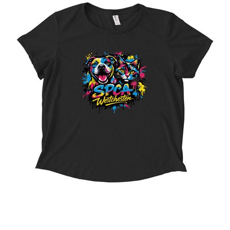 SPCA Street Art&nbsp;, a Deep Black Allmade Eco Triblend Women?s Scoop Neck Tee