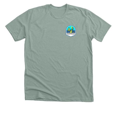 Peters Mill Run Toyota, a Heather Sage Premium Unisex Tee (back-view)