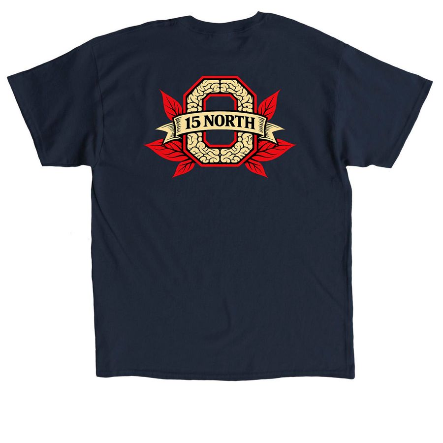 15 North&nbsp;, a Navy Classic Unisex Tee (back-view)