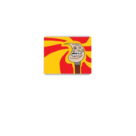 Painty Troll Mouse Pad, a White Full Color Mouse Pad