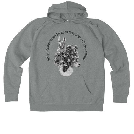 2026 Festival T-Shirts and Hoodies, a Aluminum Grey Heather Allmade Organic CVC Pullover Hoodie