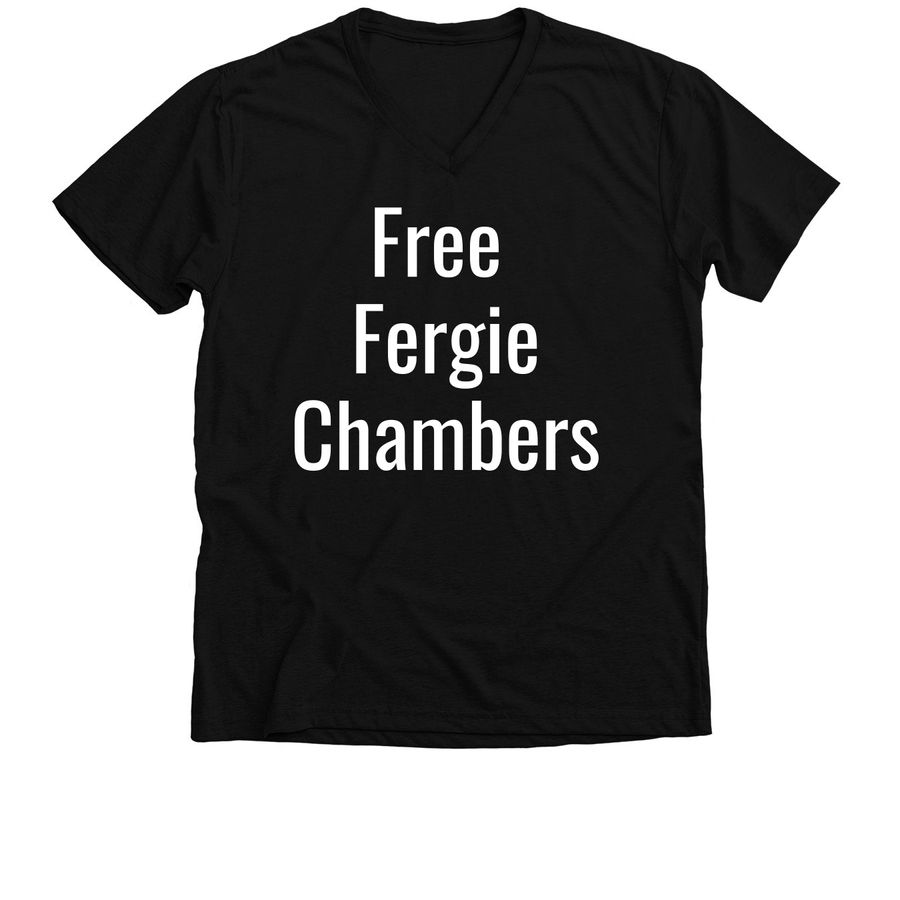 Free Fergie Tee, a Solid Black Blend Premium V-Neck Tee