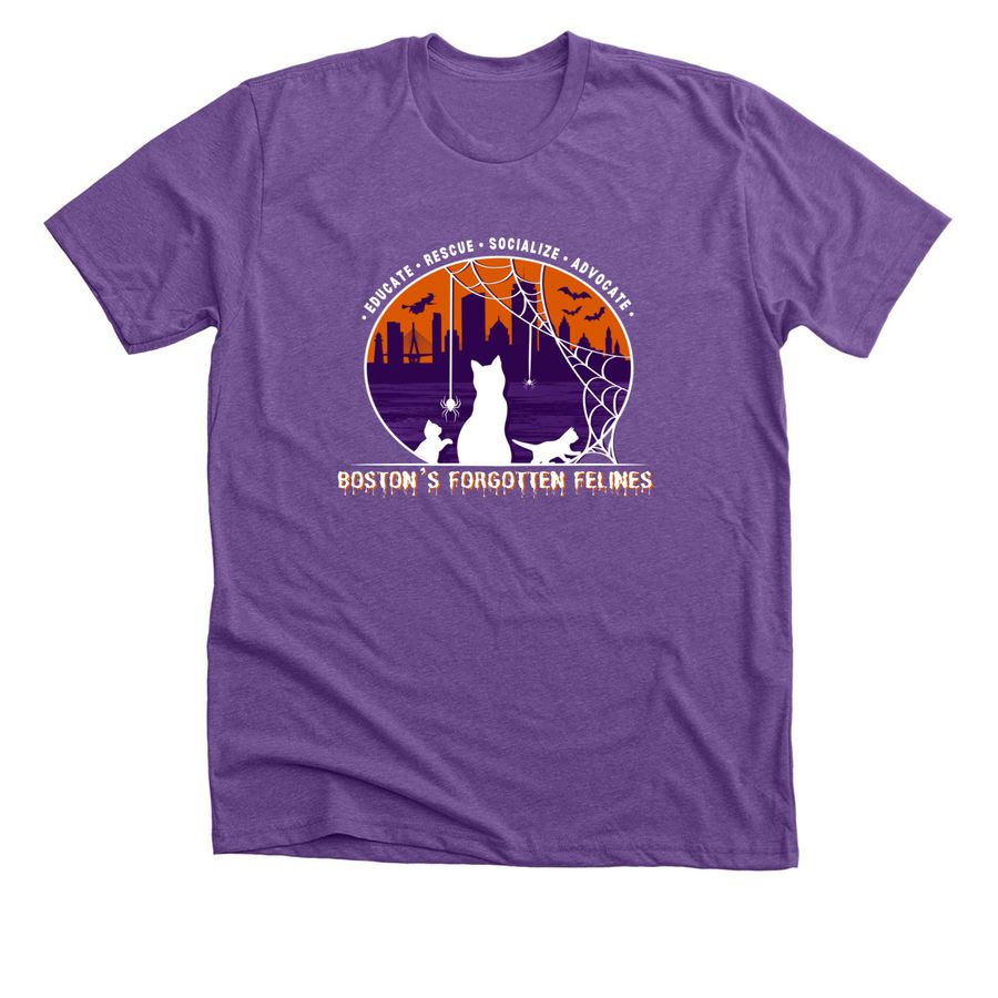 Halloween 2026 (Dark Colors), a Heather Team Purple Premium Unisex Tee