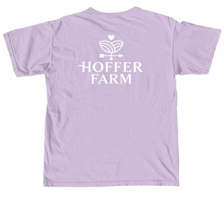 Hoffer Farm, a Orchid Comfort Colors Unisex Tee (back-view)