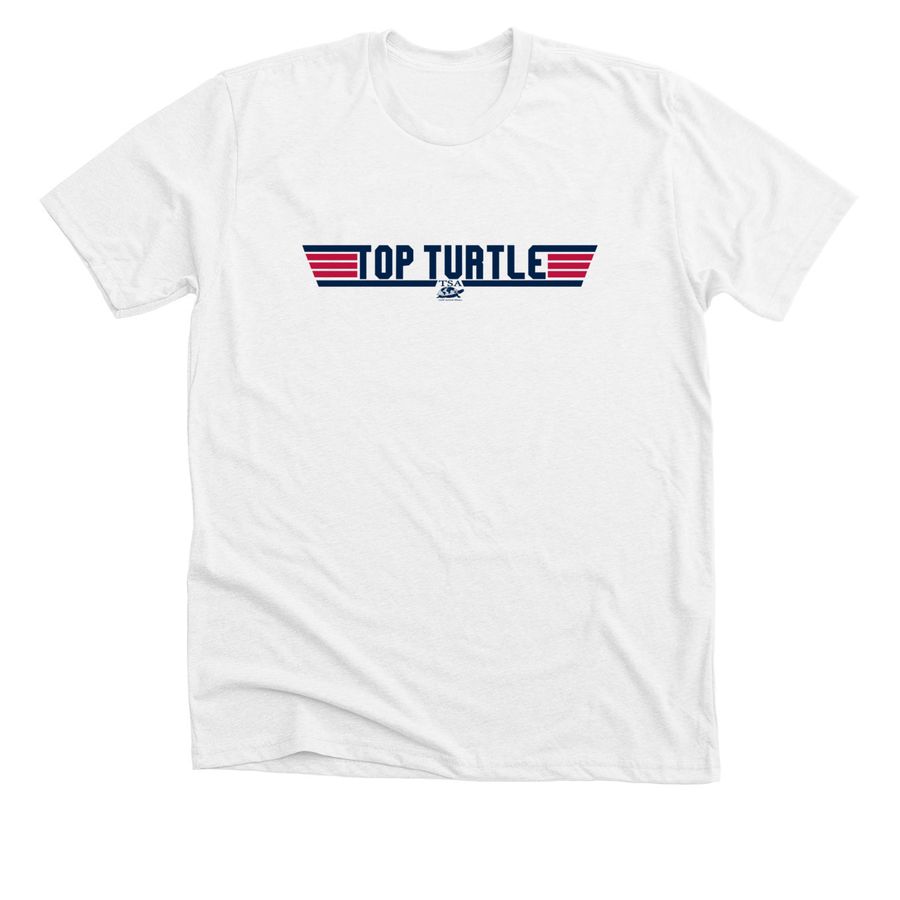 Top Turtle, a Solid White Blend Premium Unisex Tee
