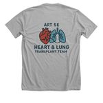 TRANSPLANT TEAM, a Athletic Heather Premium Unisex Tee (back-view)
