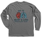 TRANSPLANT TEAM, a Charcoal Classic Long Sleeve Tee (back-view)
