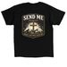 Here I am, Send me&nbsp;, a Black Classic Unisex Tee (back-view)