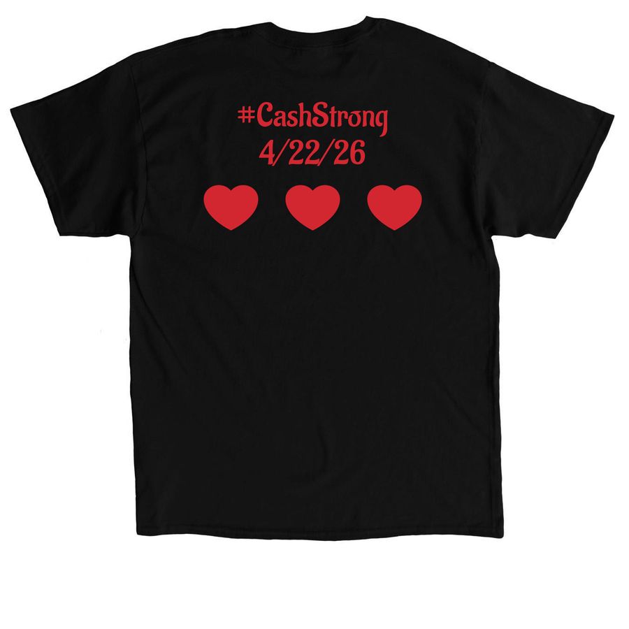 Cash strong, a Black Classic Unisex Tee (back-view)