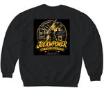 Build By Hand Powered By Purpose, a Black Softstyle Crewneck Sweatshirt (back-view)