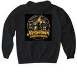 Build By Hand Powered By Purpose, a Black Gildan Softstyle Pullover Hoodie (back-view)