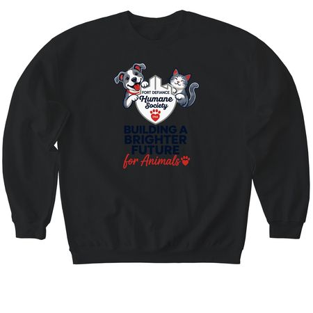 Building a Brighter Future for the Animals, a Black Softstyle Crewneck Sweatshirt