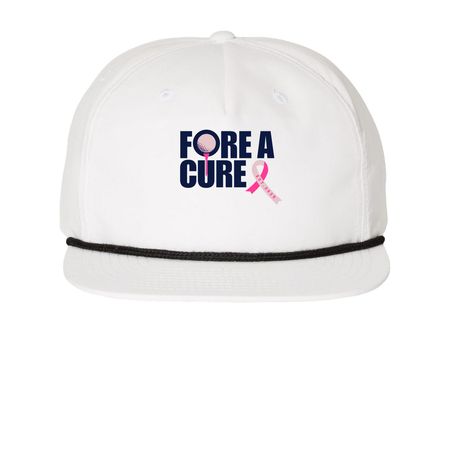 Fore A Cure, a White/ Black Printed Umpqua Snapback Cap