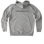 Power Fit ETX, a Heather Grey Stanley/Stella Unisex Cultivator 2.0 Zip Up Pullover Hoodie (back-view)