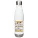 GMSP - Summer Logo Water Bottle, a White Stainless Steel Water Bottle (back-view)