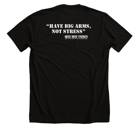 No Stress, a Solid Black Blend Premium Unisex Tee (back-view)