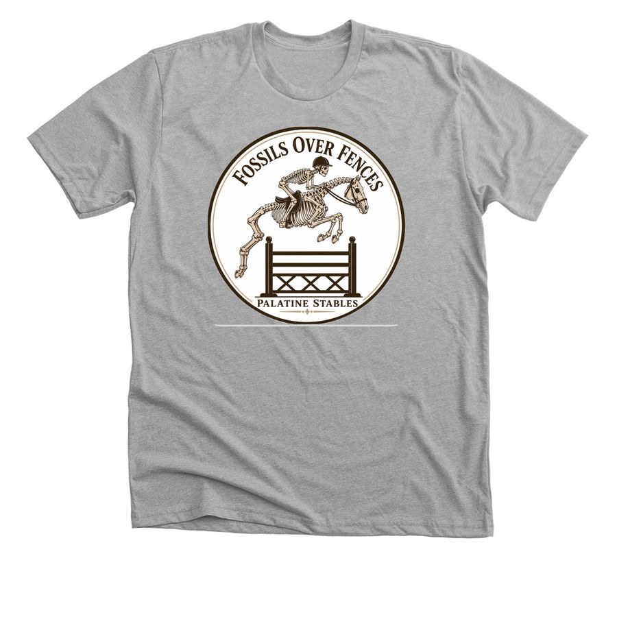 Fossils Over Fences, a Athletic Heather Premium Unisex Tee