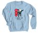 Three Apples Tall, a Light Blue Crewneck Sweatshirt