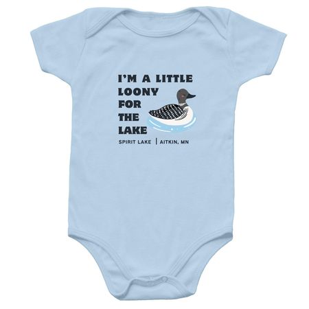 Baby "Little Loony" Onesie, a Light Blue Infant Onesie