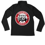 Brookwood Bobcats Spirit Wear (Athletic), a Black Youth Performance Quarter Zip Pullover (back-view)