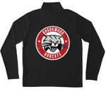 Brookwood Bobcats Spirit Wear (Athletic), a Black Unisex Performance Quarter Zip Pullover (back-view)