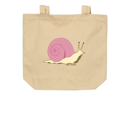 AE Snail Tote, a Oyster Organic Cotton Tote Bag