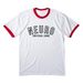 Neuro Critical, a White/ Red Cotton Ringer Tee