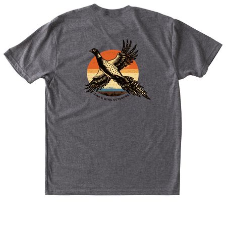 O&W Pheasant Tee, a Premium Heather Triblend Unisex Tee (back-view)