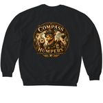 Compass Humpers, a Black Softstyle Crewneck Sweatshirt (back-view)