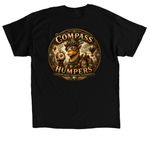 Compass Humpers, a Black Classic Unisex Tee (back-view)