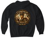 Compass Humpers, a Black Gildan Softstyle Pullover Hoodie (back-view)