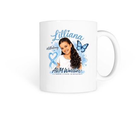 Every Step with Lilliana, a White Coffee Mug