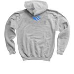 Stoop Logo blue, a Sport Grey Youth Pullover Hoodie (back-view)