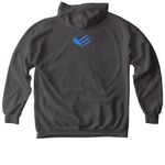 Stoop Logo blue, a Pepper Comfort Colors Pullover Hoodie (back-view)