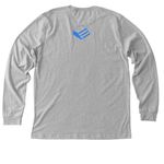 Stoop Logo blue, a Athletic Heather Premium Long Sleeve Tee (back-view)