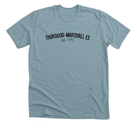 TMES est. 1993, a Heather Blue Lagoon Premium Unisex Tee