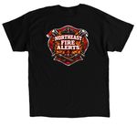 NORTHEAST FIRE ALERTS 2, a Black Classic Unisex Tee (back-view)