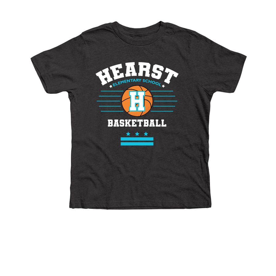 Youth Basketball Design, a Dark Grey Heather Premium Youth Tee