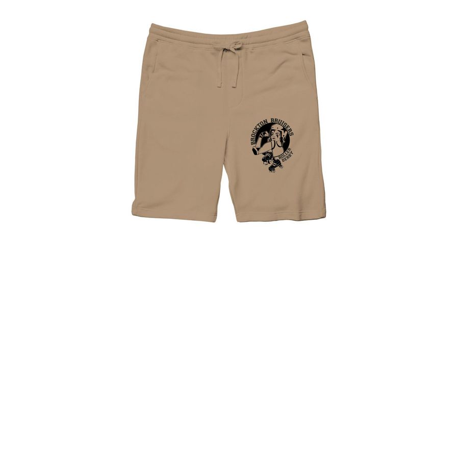 New Logo Black Outline -Shorts, a Sandstone Midweight Fleece Shorts