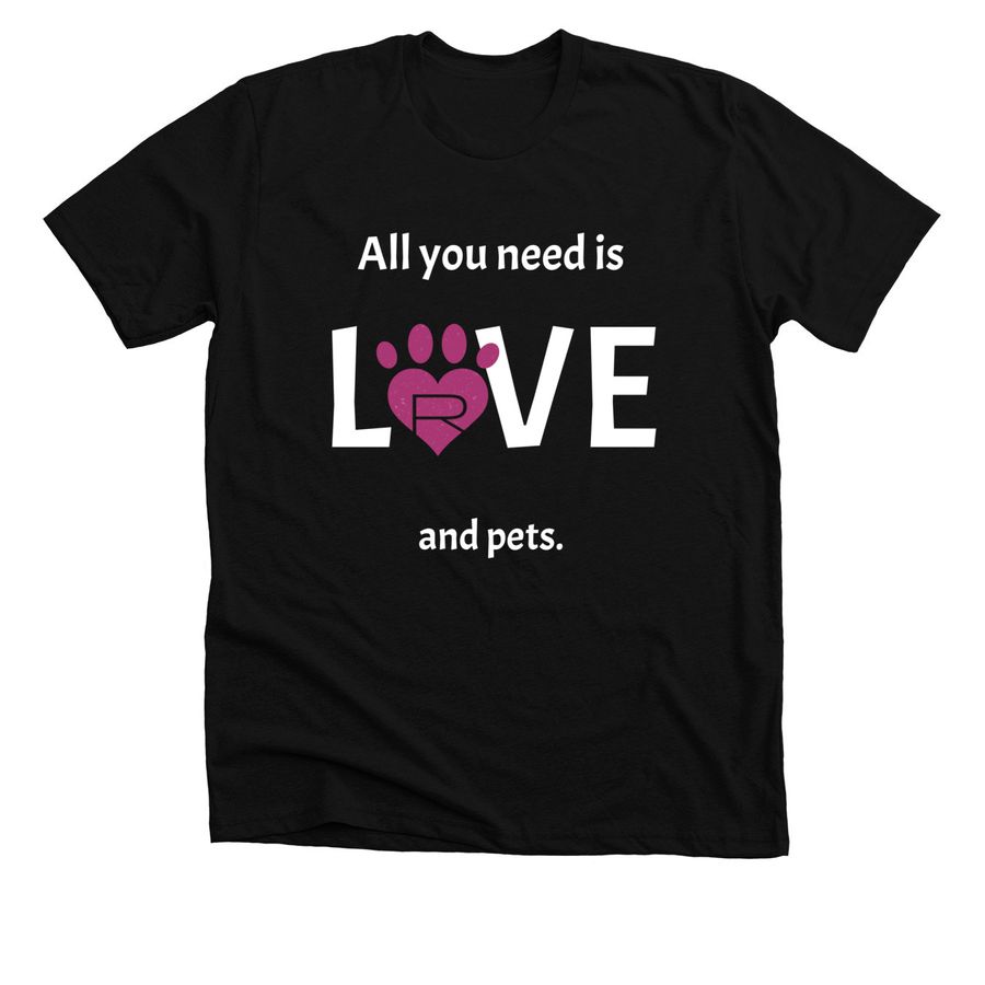 Love Rrrrescuer, a Solid Black Blend Premium Unisex Tee