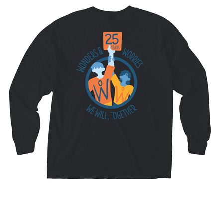 Pocket Print Birthday Shirt, a Black Comfort Colors Long Sleeve Pocket Tee (back-view)