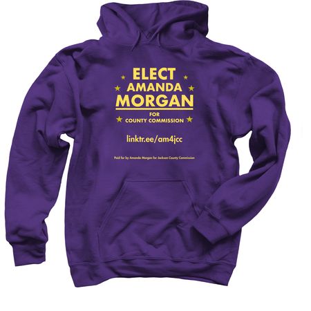 Amanda Morgan for Jackson Co WV Commission, a Purple Pullover Hoodie