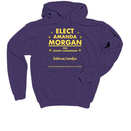 Amanda Morgan for Jackson Co WV Commission, a Purple Youth Pullover Hoodie